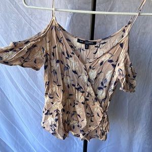 Open Shoulder Wrap Top!